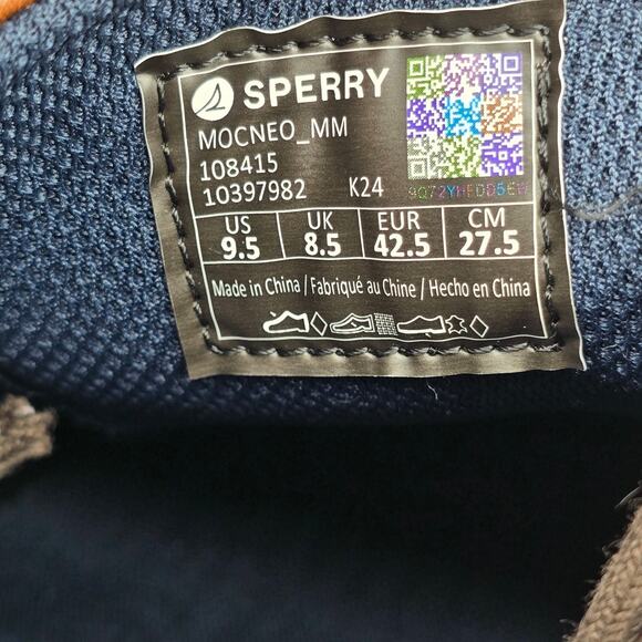 Sperry Moc Neo Boat Shoes Men's 9.5 Brown 3-Eye Casual Lace Up Deck Moccasin - Picture 1 of 8
